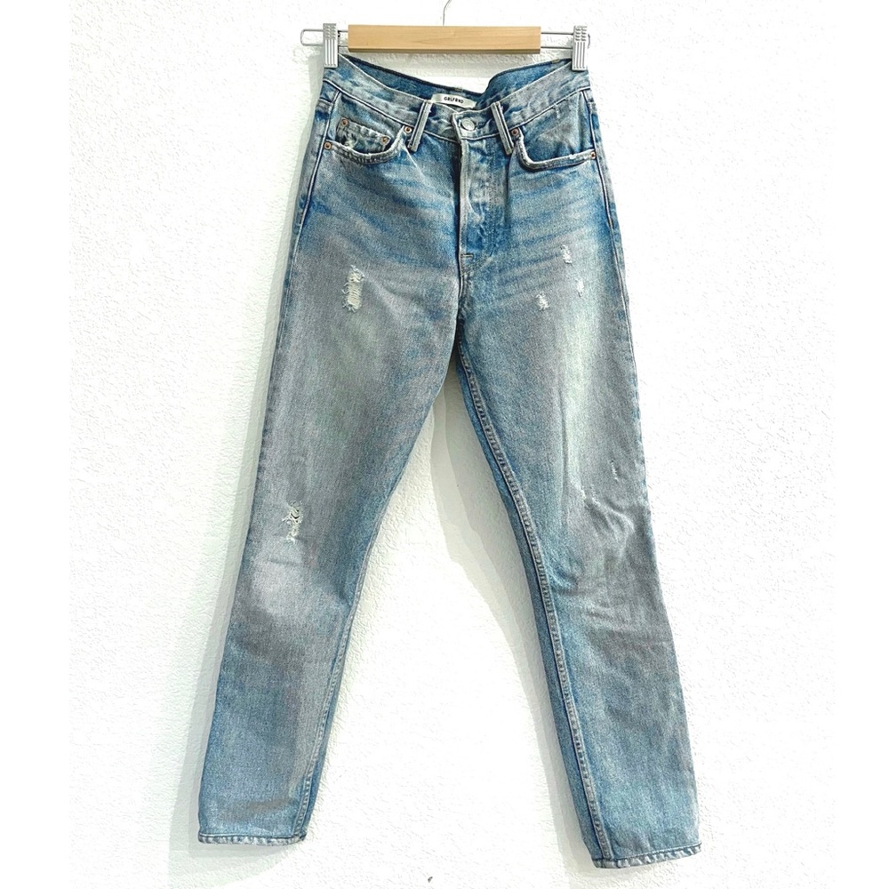 GRLFRND Karolina High Rise Distressed Skinn Jeans in Last Dance Retro Vintage - Picture 7 of 13